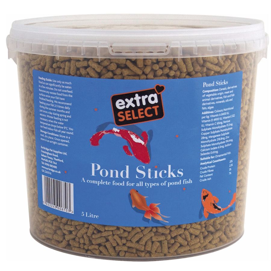 Extra Select Natural Pond Sticks In Bucket (5 litre)