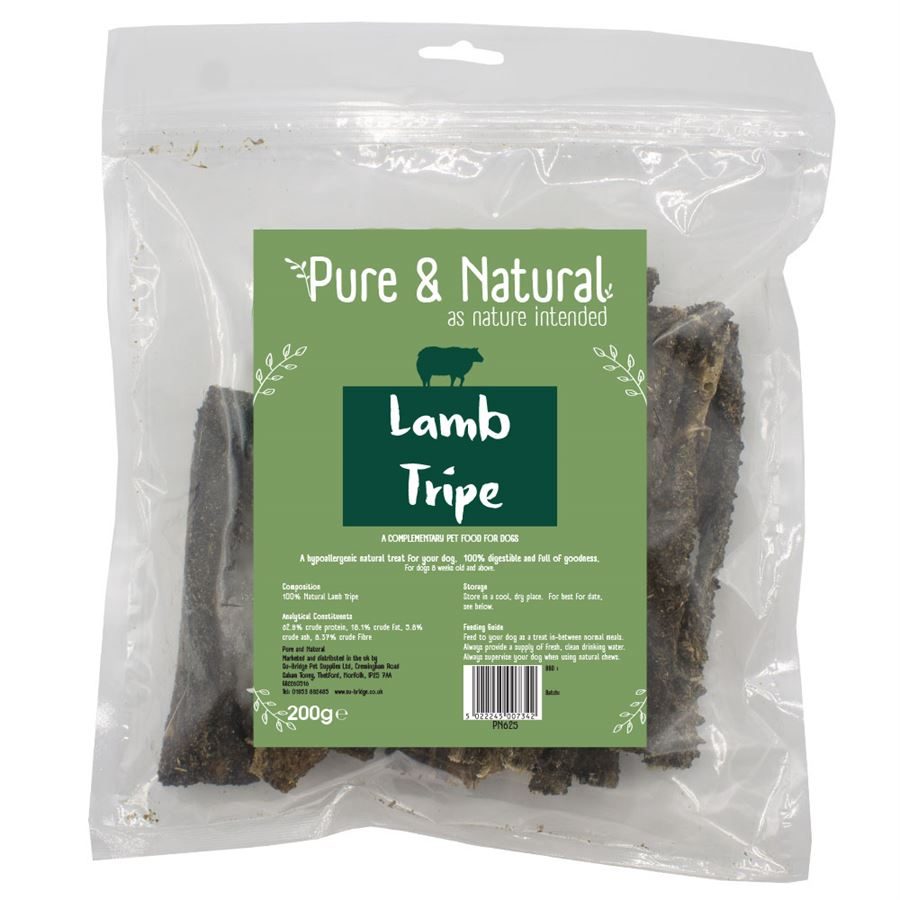 Dog Treat 200G Packet Lamb Tripe