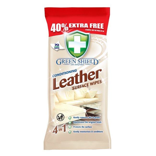 Green Shield Leather Wipes