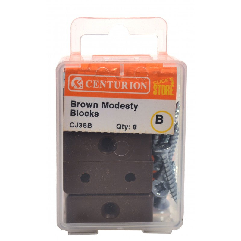 Brown Modesty Block (Pack Of 8)