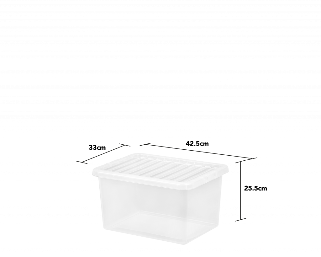 25 Litre Clear Wham Storage Box (With Lid)
