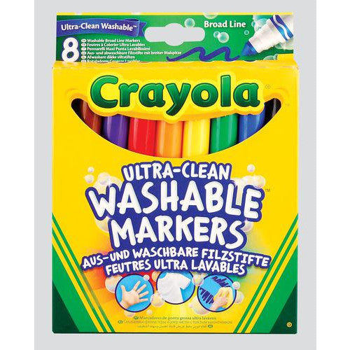 Crayola Ultra Clean Broad Markers (Pack Of 8)