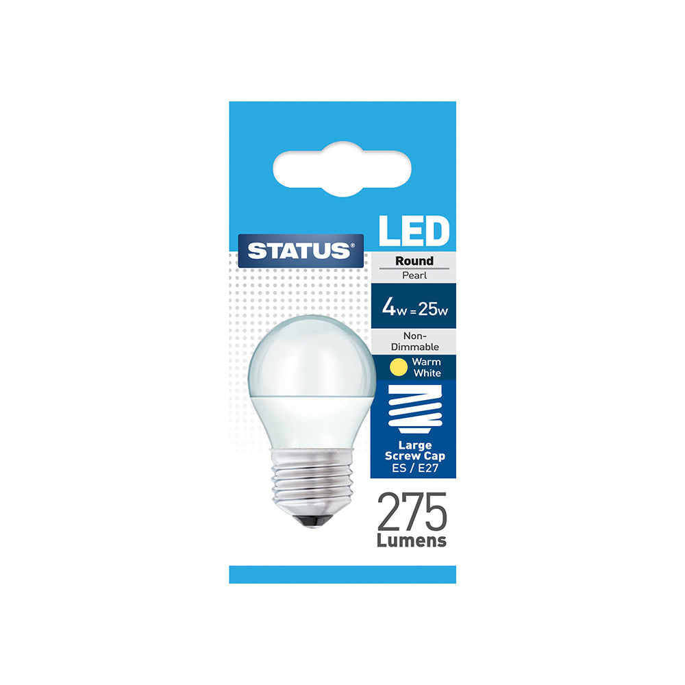 Status LED Round Screw Cap Bulb (4W=25W)