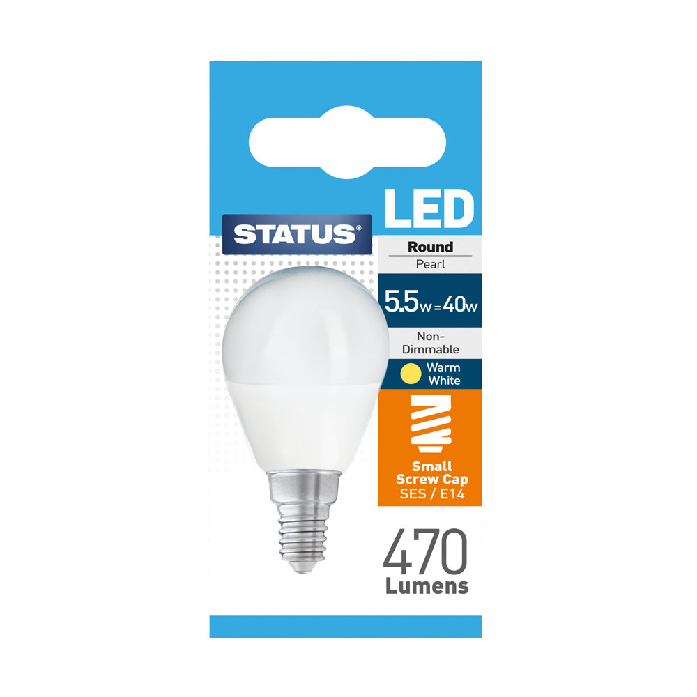 Status LED Round Screw Cap Bulb (5.5W=40W)