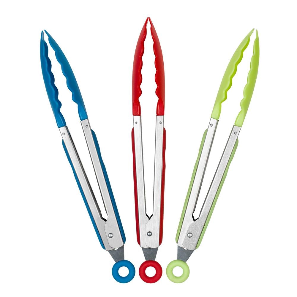 Chef Aid Food Tongs (Red, Blue, Green)