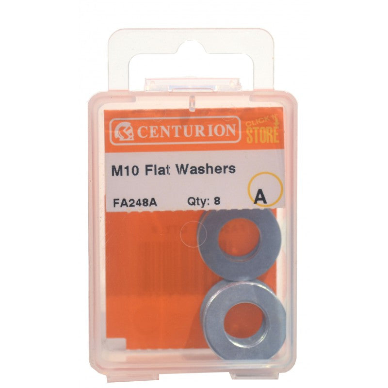 M10 Zp Flat Washers (Pack Of 8)