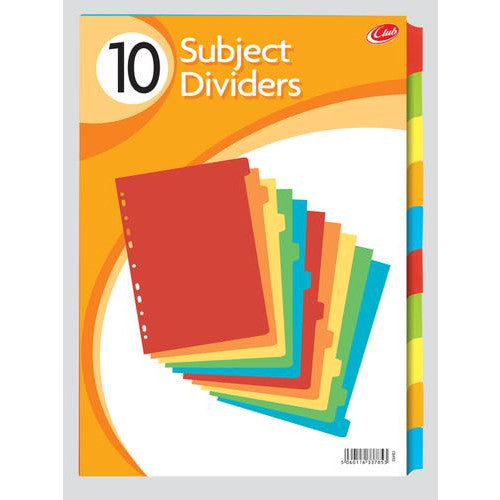 Subject Dividers 10