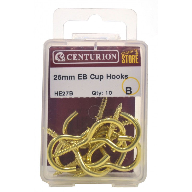 25Mm Eb Shouldered Cup Hooks (Pack Of 10)