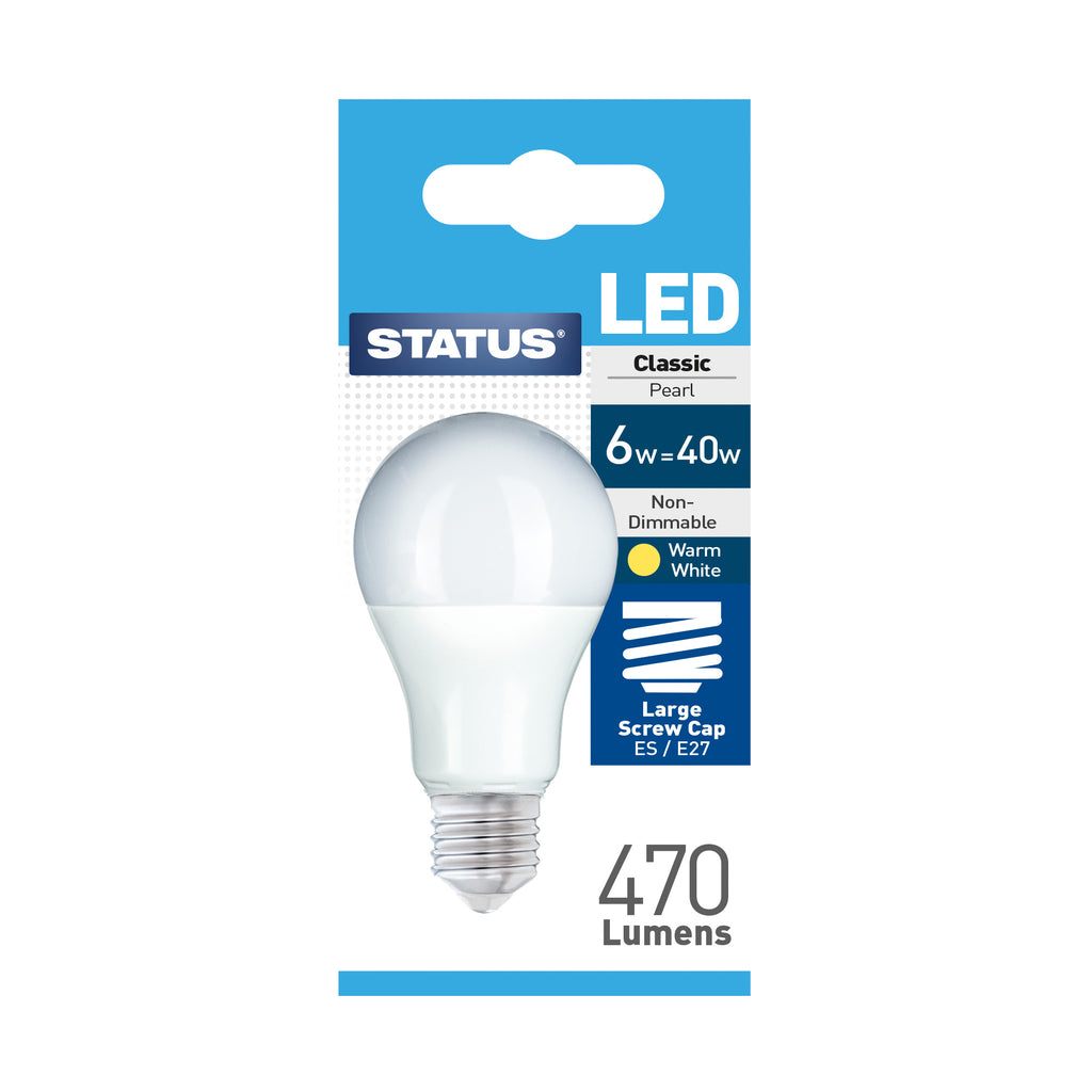 Status LED Screw Cap Bulb (6W=40W)