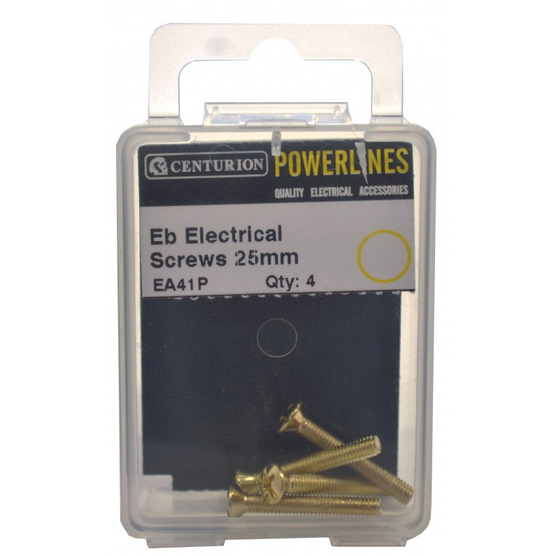 M3.5 X 25Mm Eb Electrical Switch And Socket Screws (Pack Of 4)