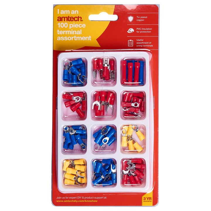 100Pc Assorted Insulated Terminals