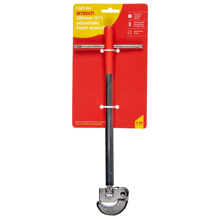 11'' Adjustable Basin Wrench