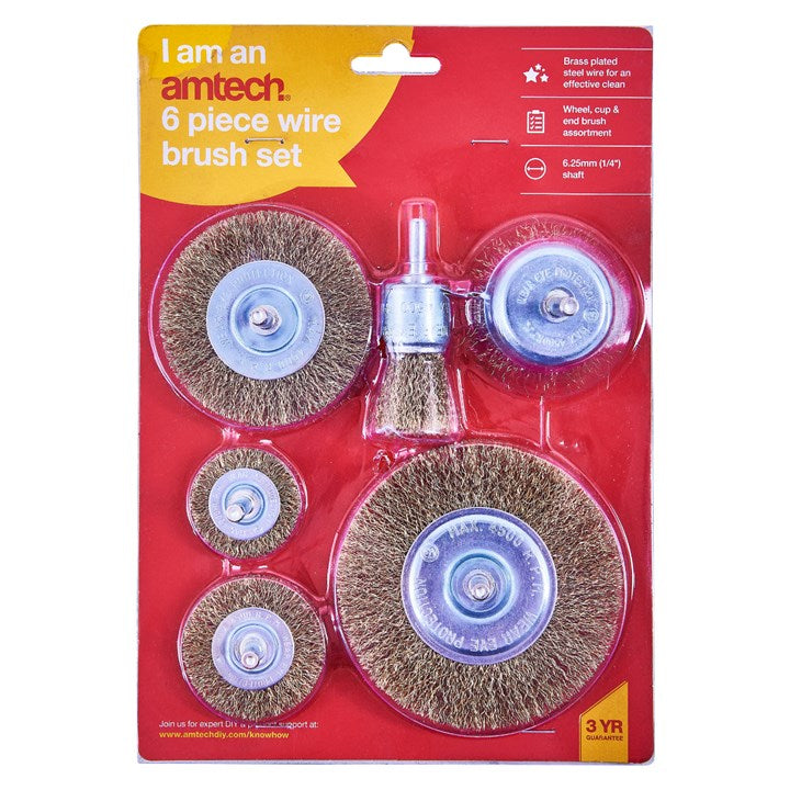 6Pc Wire Wheel Brush Set