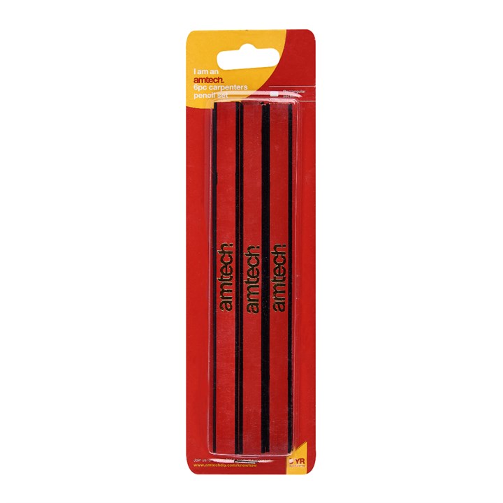 6Pc Hardwood Carpenters Pencils