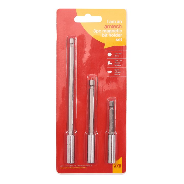 3Pc Magnetic Bit Holder Set