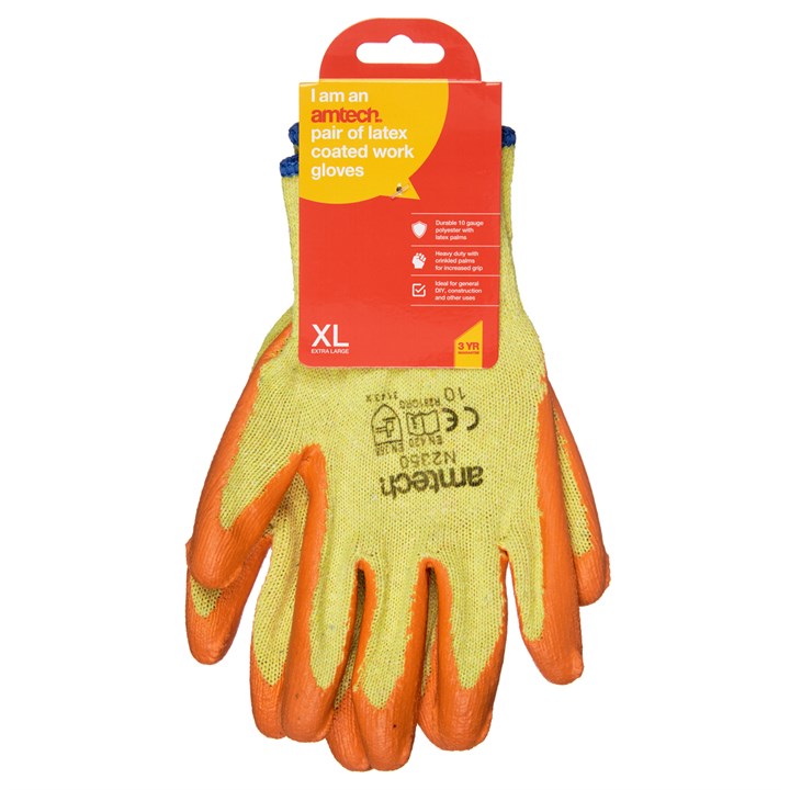 Latex Palm Coated Gloves Xl