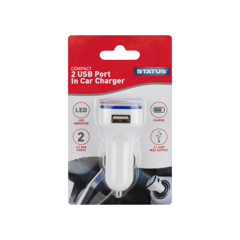 Status 2 Port Usb In Car Charger