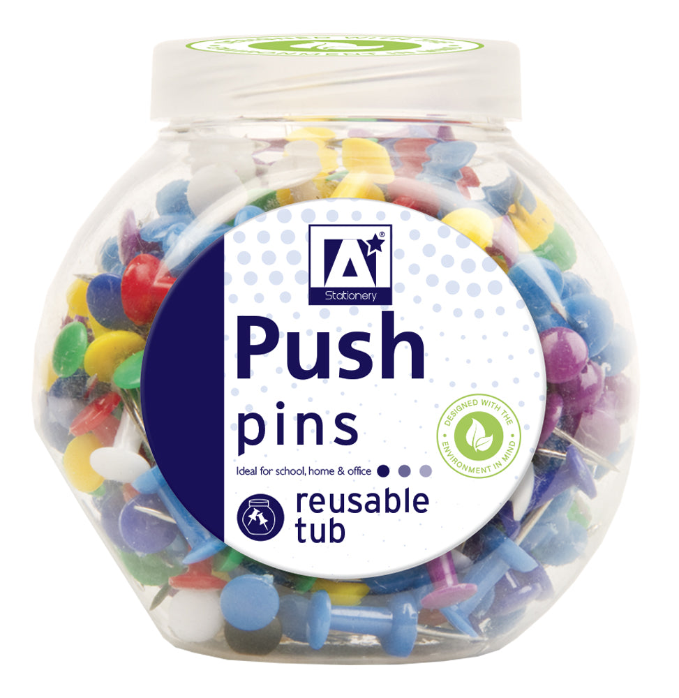 75 Push Pins In Reusable Tub