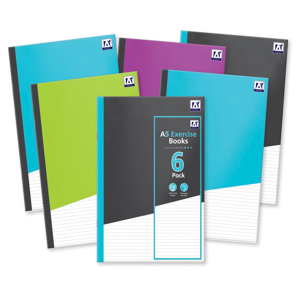 6 Exercise Books, 20 Sheets
