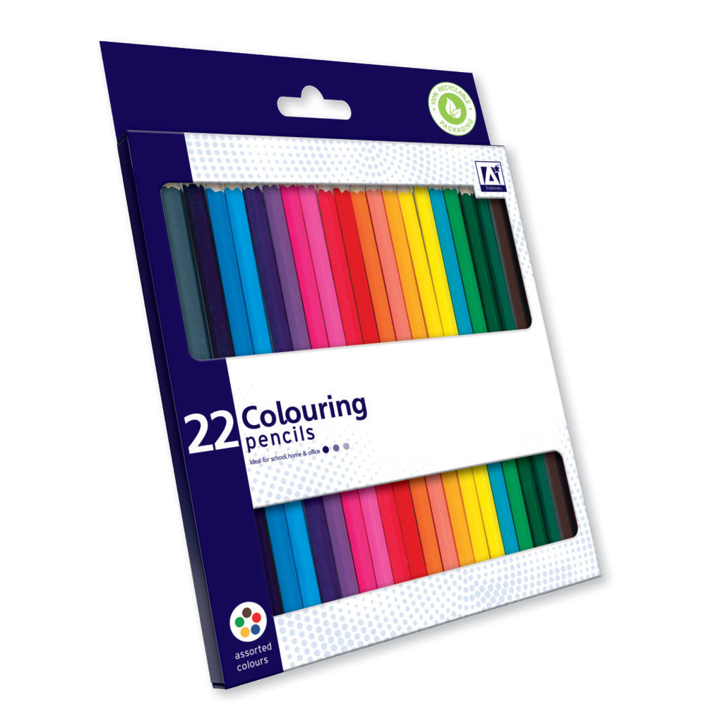 22 Colouring Pencils (Assorted Colours)