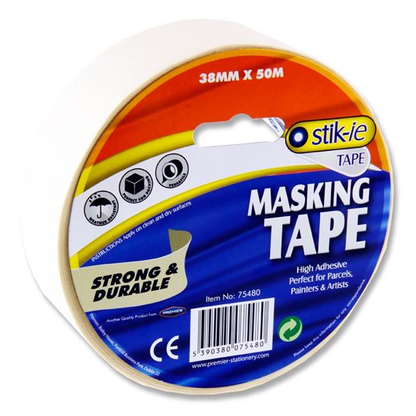 Stik-Ie Roll Masking Tape - 50M X 38Mm