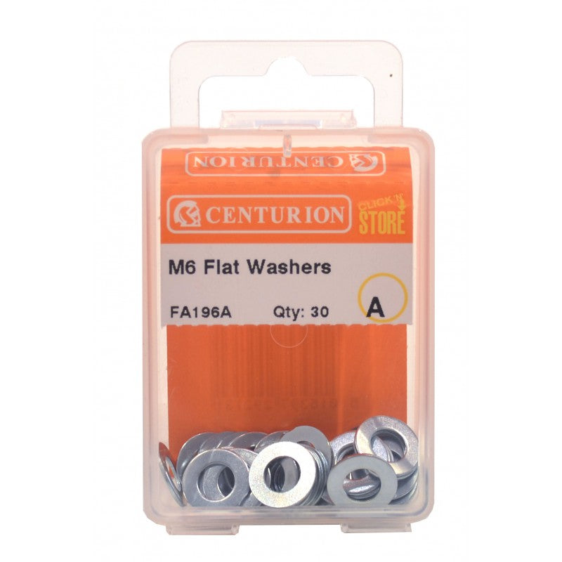 M6 Zp Flat Washers (Pack Of 30)