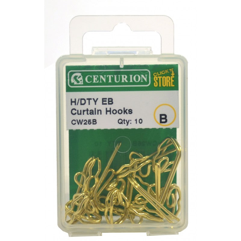Heavy Duty Eb Curtain Hooks (Pack Of 10)