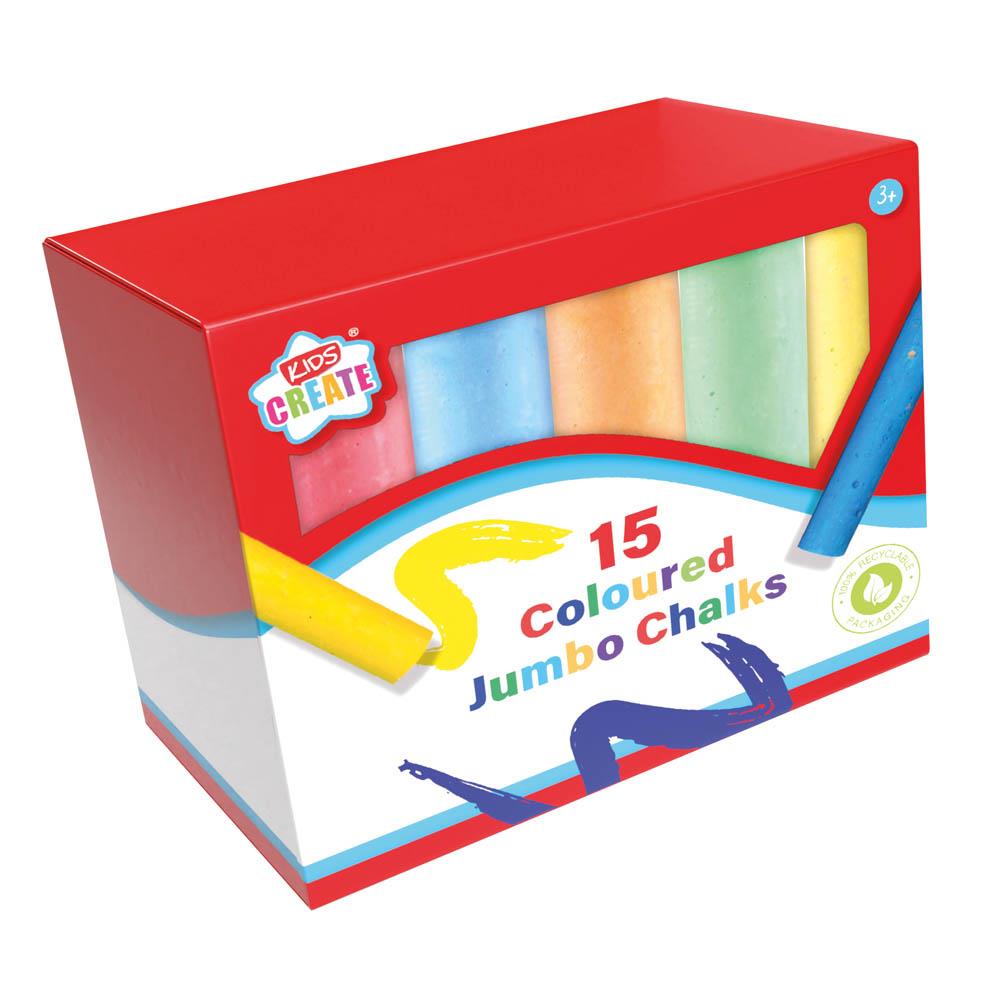 15 Coloured Jumbo Chalks