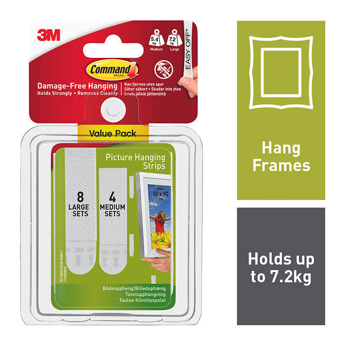 Command Medium & Large Picture Strips (4+8)