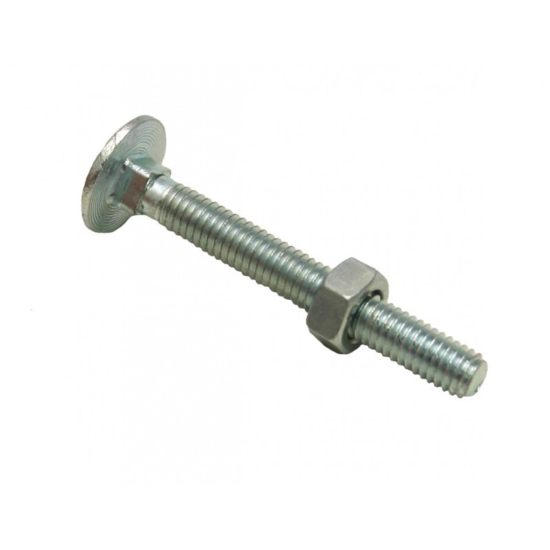 M6 X 75Mm Zp Small Carriage Bolts & Nuts (Pack Of 3)